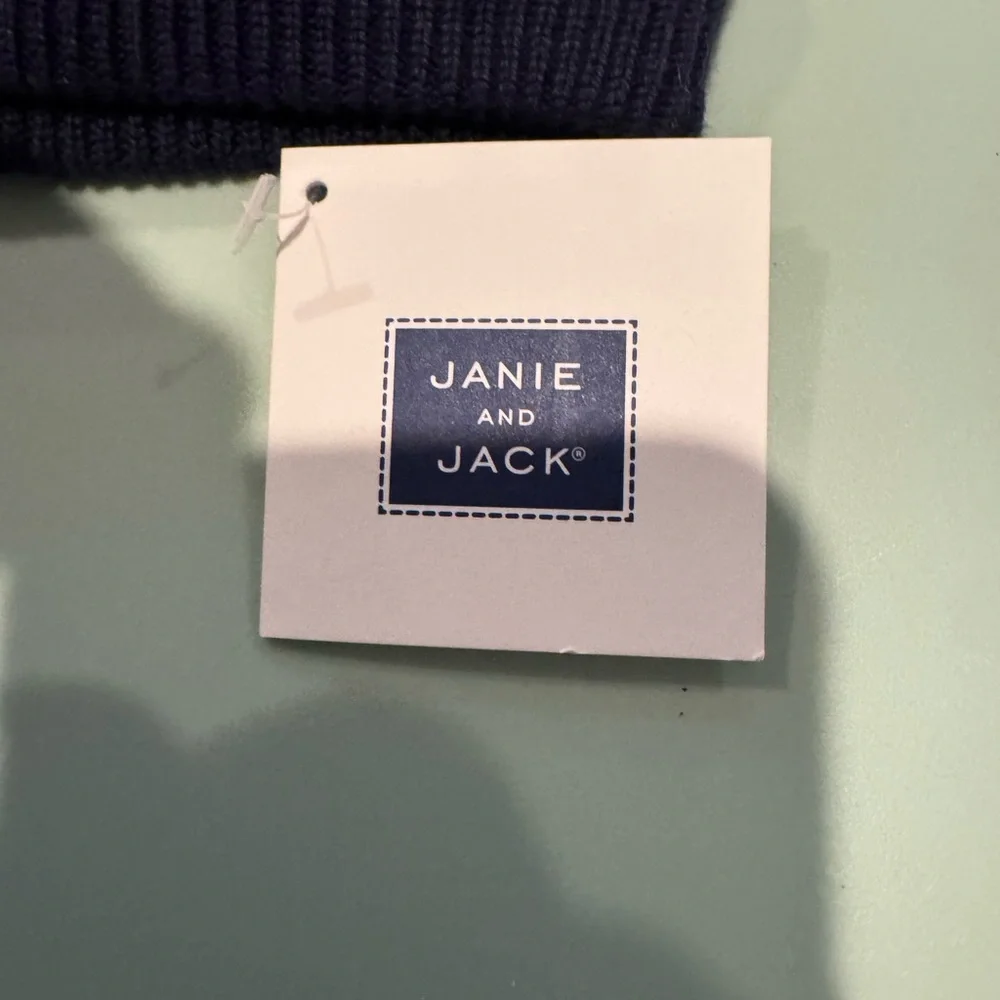 NWT Janie and Jack Baby Boy‎ Navy Cotton Knit Hat Fully Lined Classic Preppy